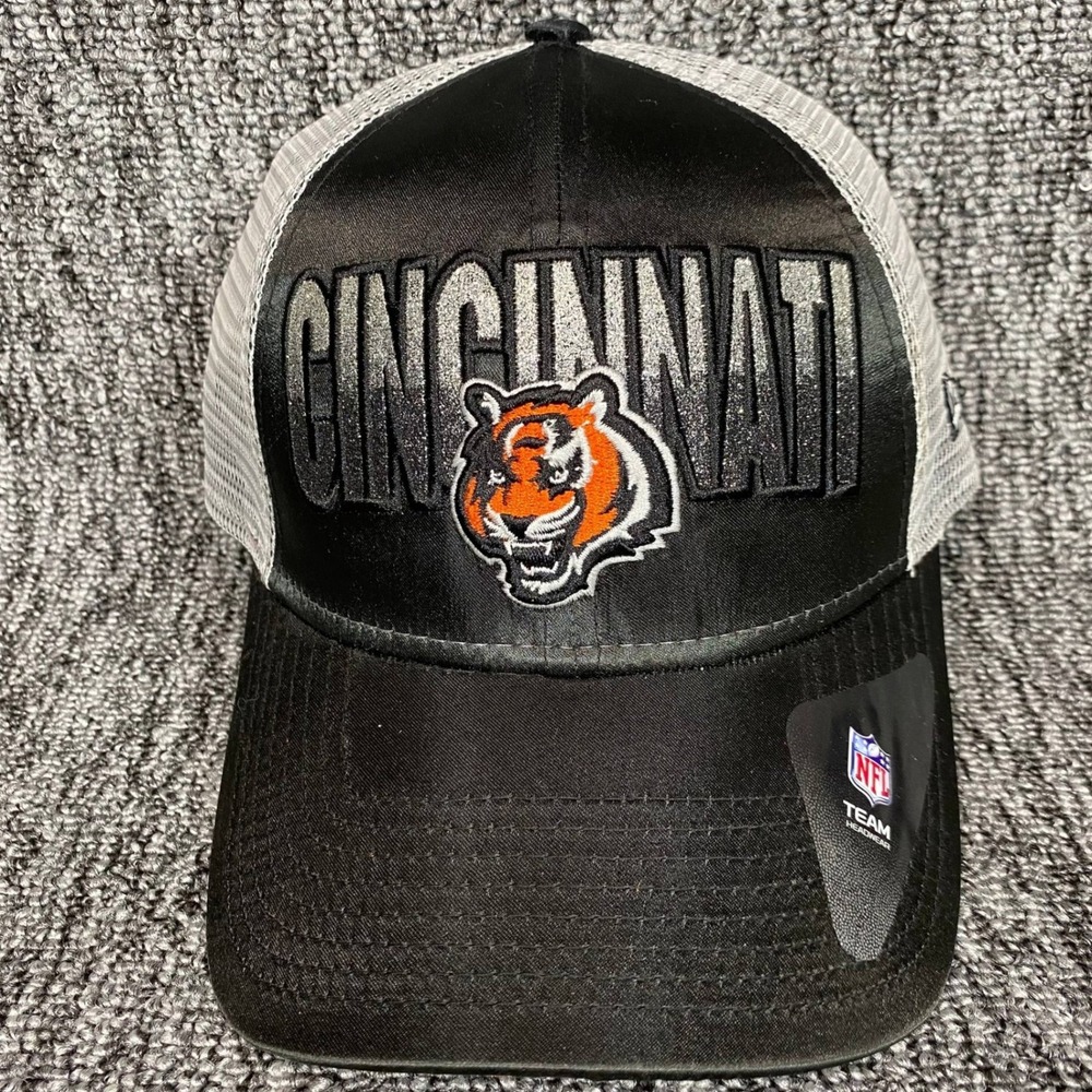 New Era Cincinnati Bengals Satin Trucker Hat Snapback Mesh Cap NFL Headwear